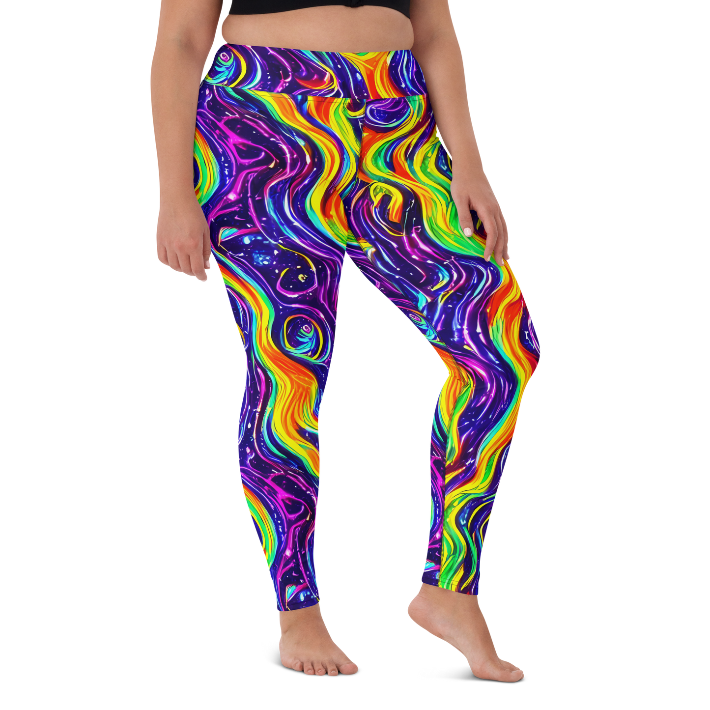 Yoga Leggings - Galactic Flames