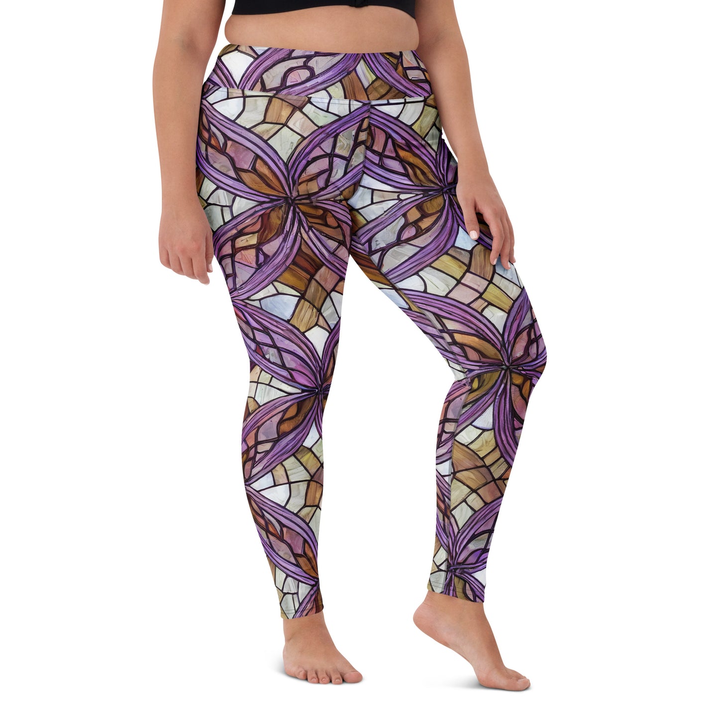 Yoga Leggings - Stained Glass Whirl
