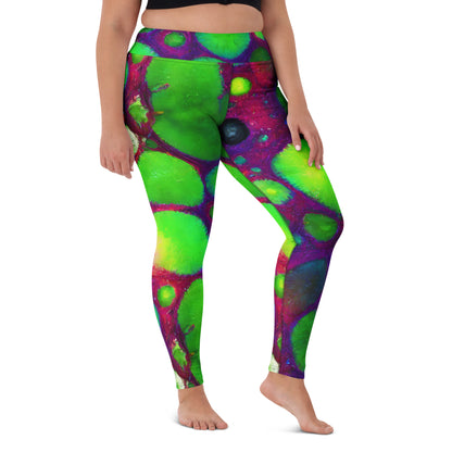 Yoga Leggings - Acid Raindrops