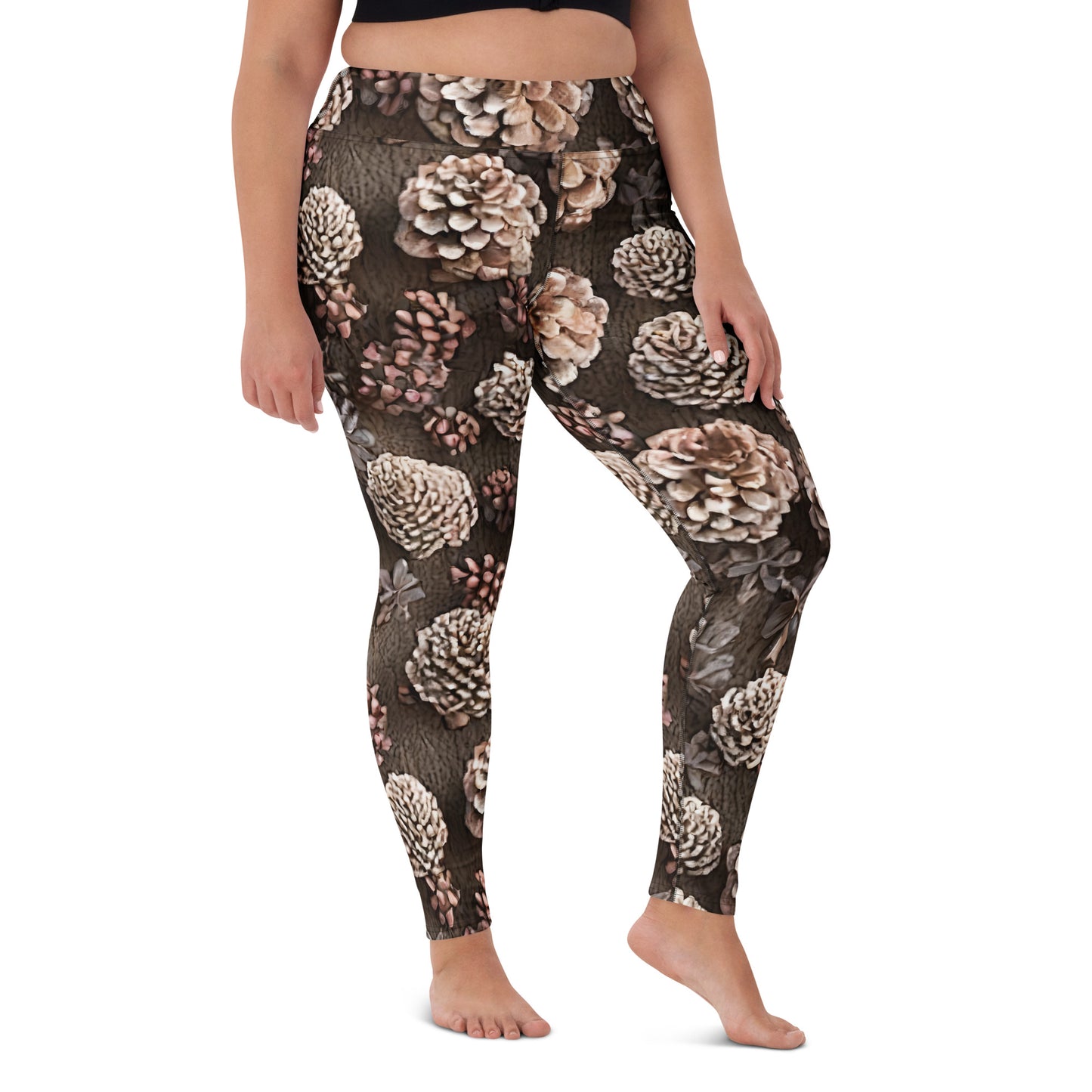 Yoga Leggings - Pine Cone Reverie