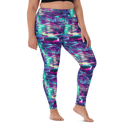 Yoga Leggings - Synthwave Surge