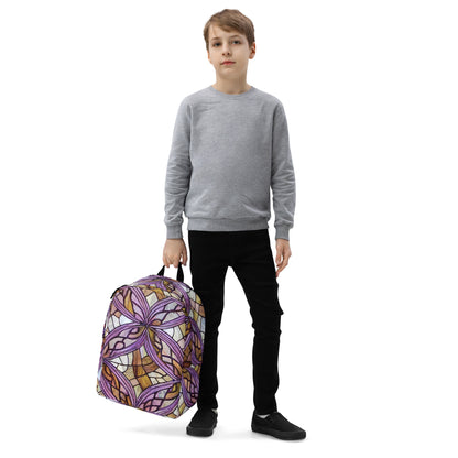 Minimalist Backpack - Stained Glass Whirl