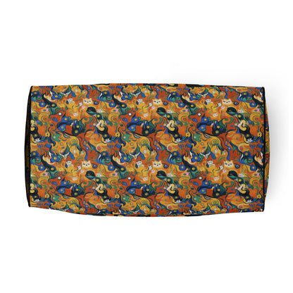 Duffle Bag - Whimsical Feline Dance