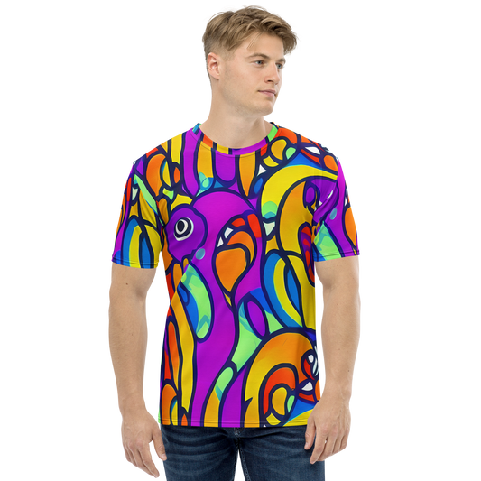 Men's Crew Neck T-Shirt - Kaleido Fish