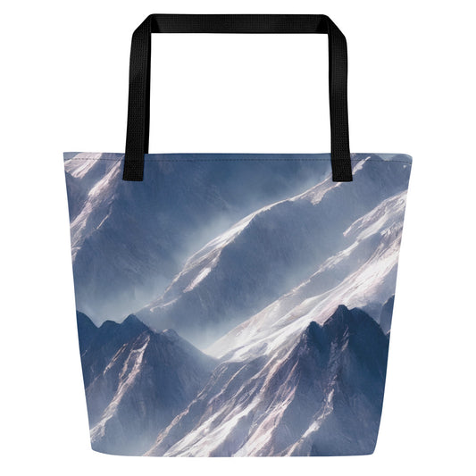 Large Tote Bag w/ Pocket - Misty Pinnacles