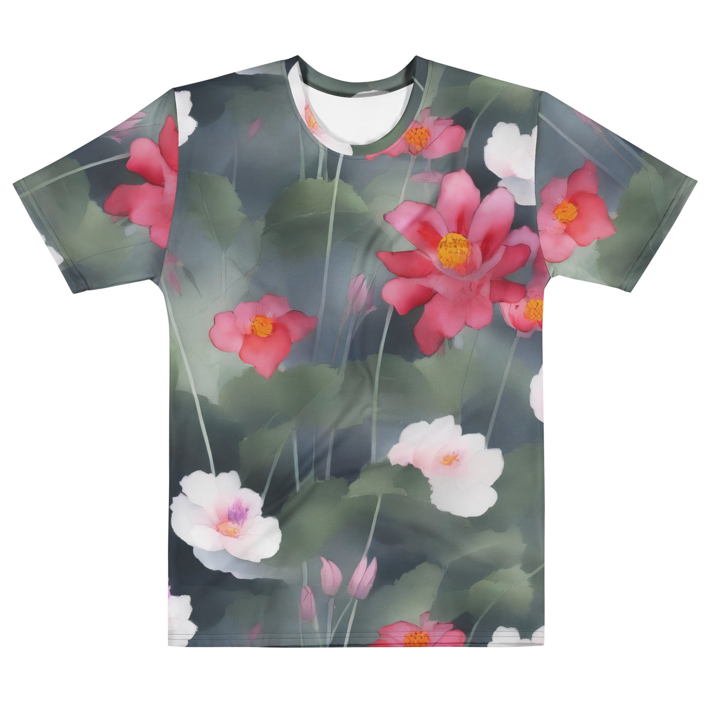 Men's Crew Neck T-Shirt - Petal Reverie