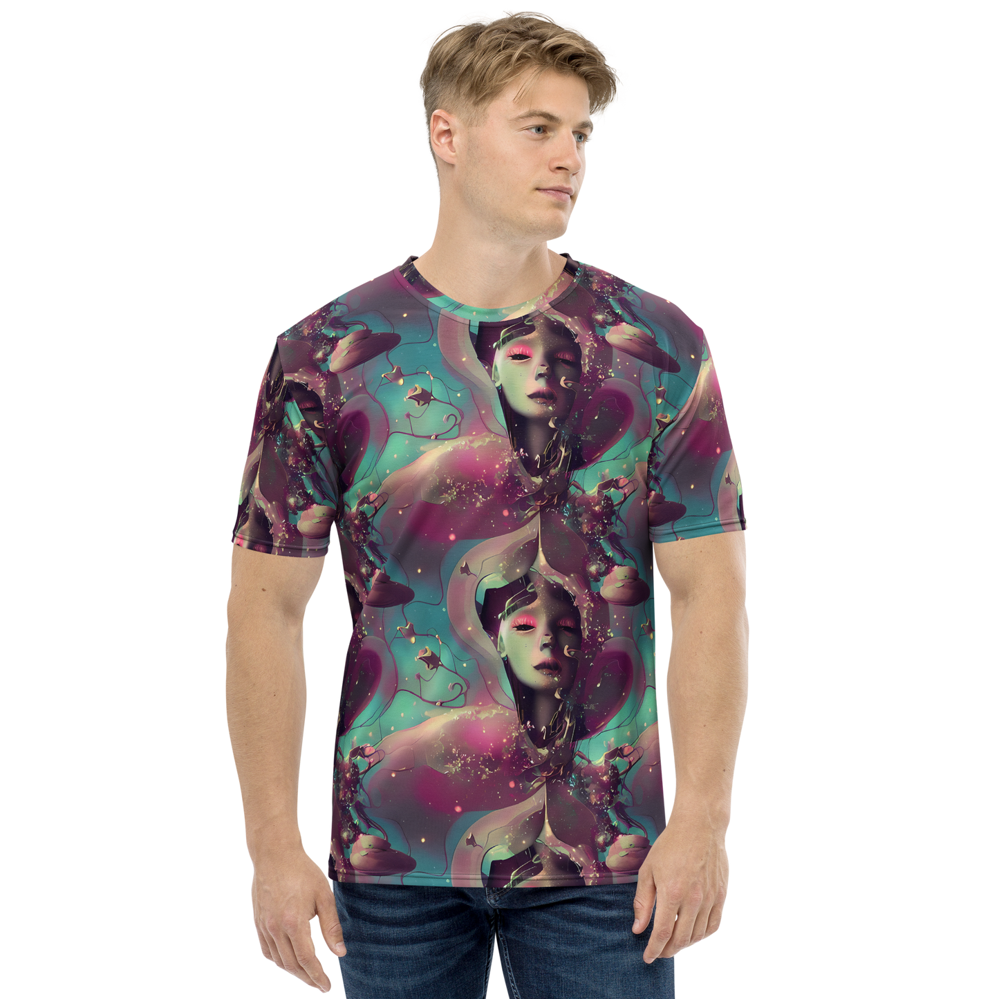 Men's Crew Neck T-Shirt - Nouveau Galaxy