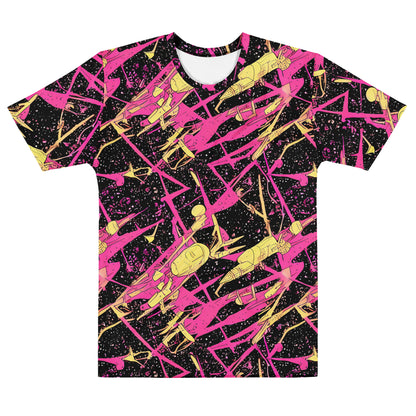 Men's Crew Neck T-Shirt - Galaxy Graffiti