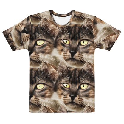 Men's Crew Neck T-Shirt - Feline Reverie