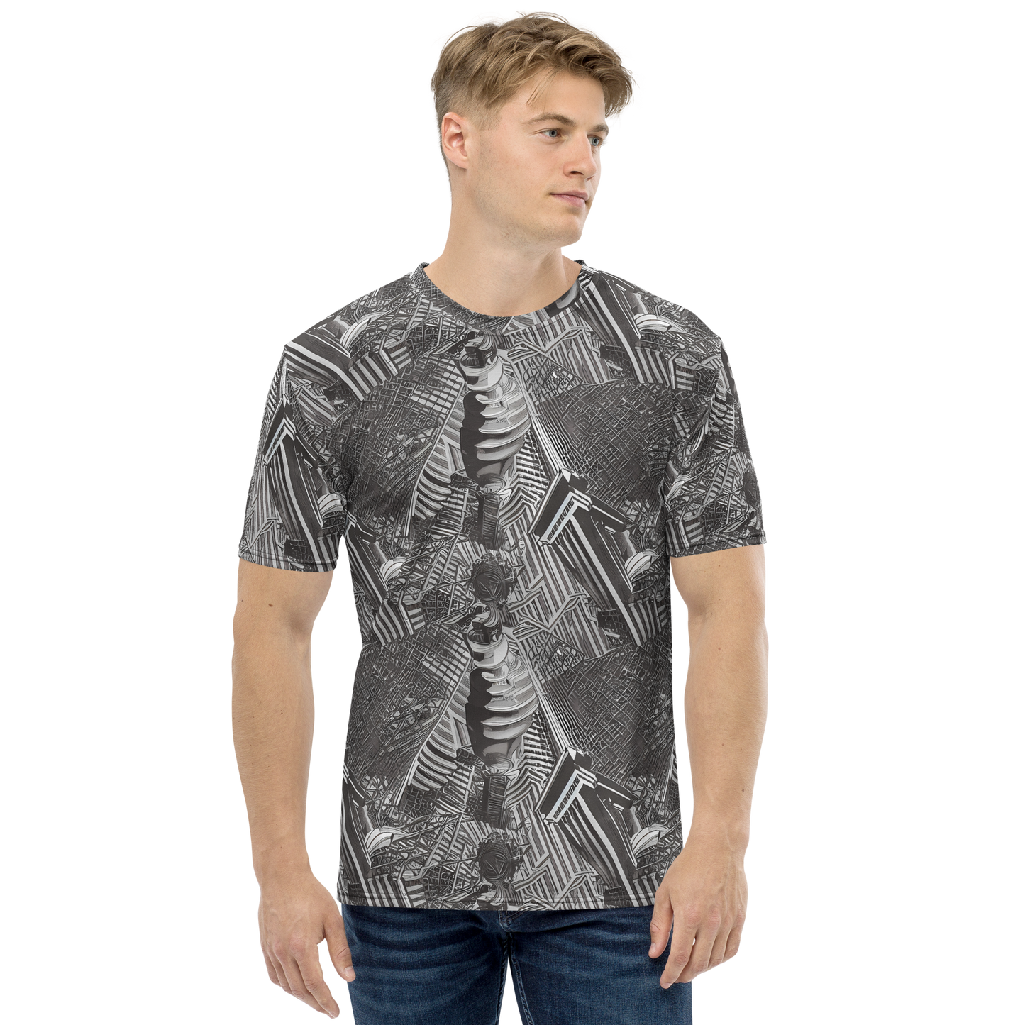 Men's Crew Neck T-Shirt - Piranesi's Web