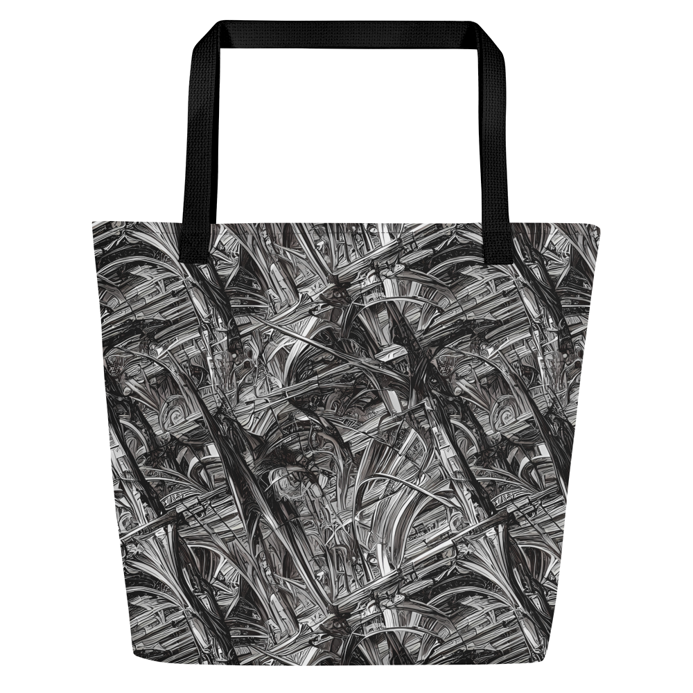 Large Tote Bag w/ Pocket - Gothic Whirlwind