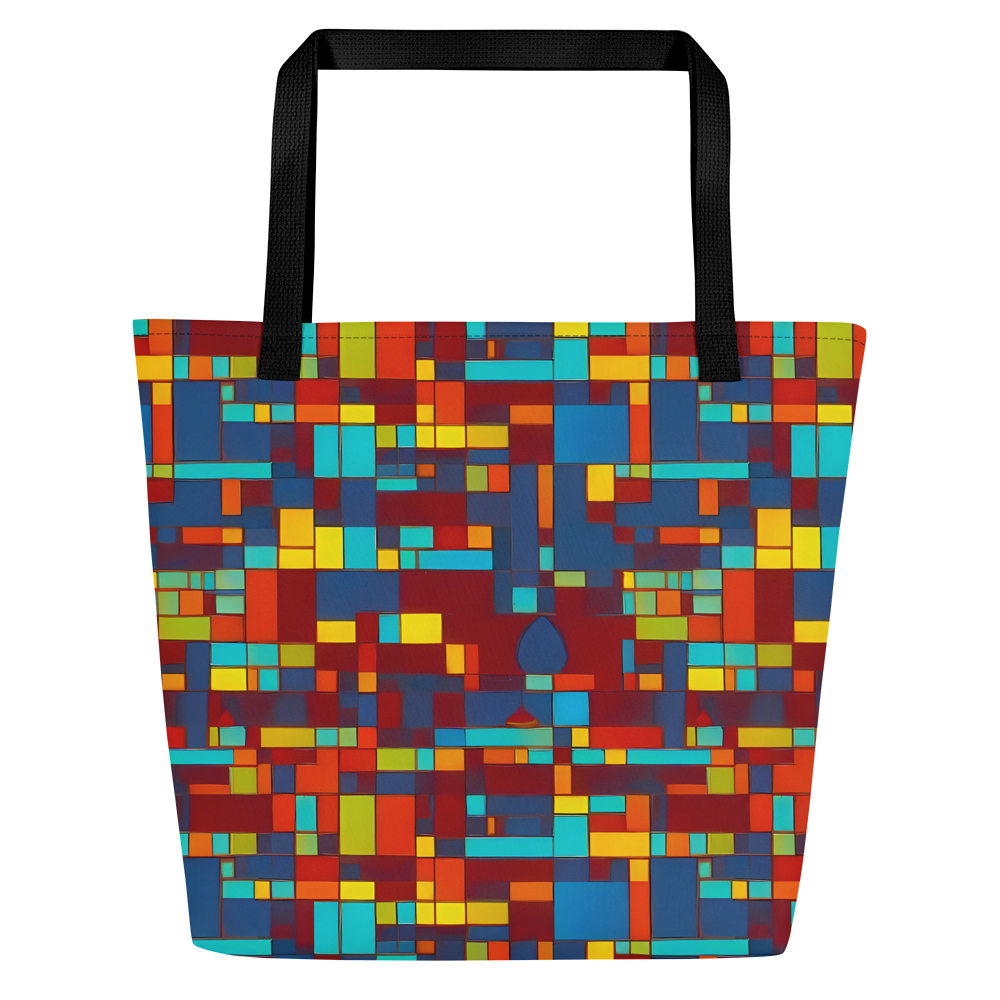 Large Tote Bag w/ Pocket - Astral Grid