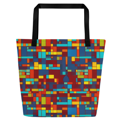 Large Tote Bag w/ Pocket - Astral Grid