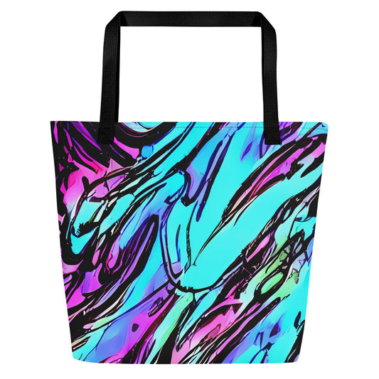 Large Tote Bag w/ Pocket - Gemstone Rush