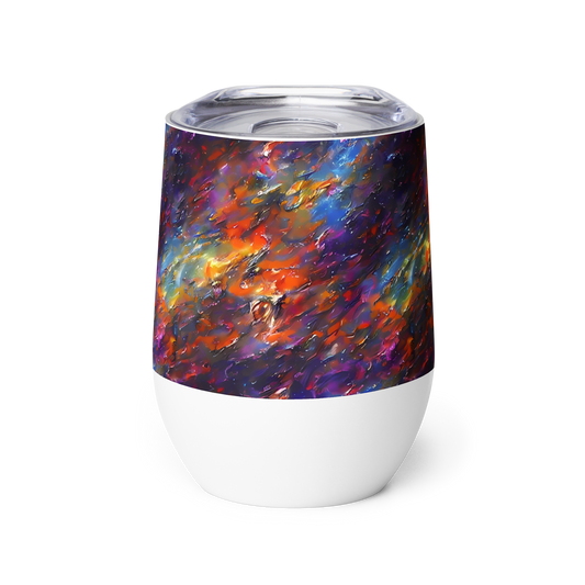 Wine Tumbler - Auroral Ripples