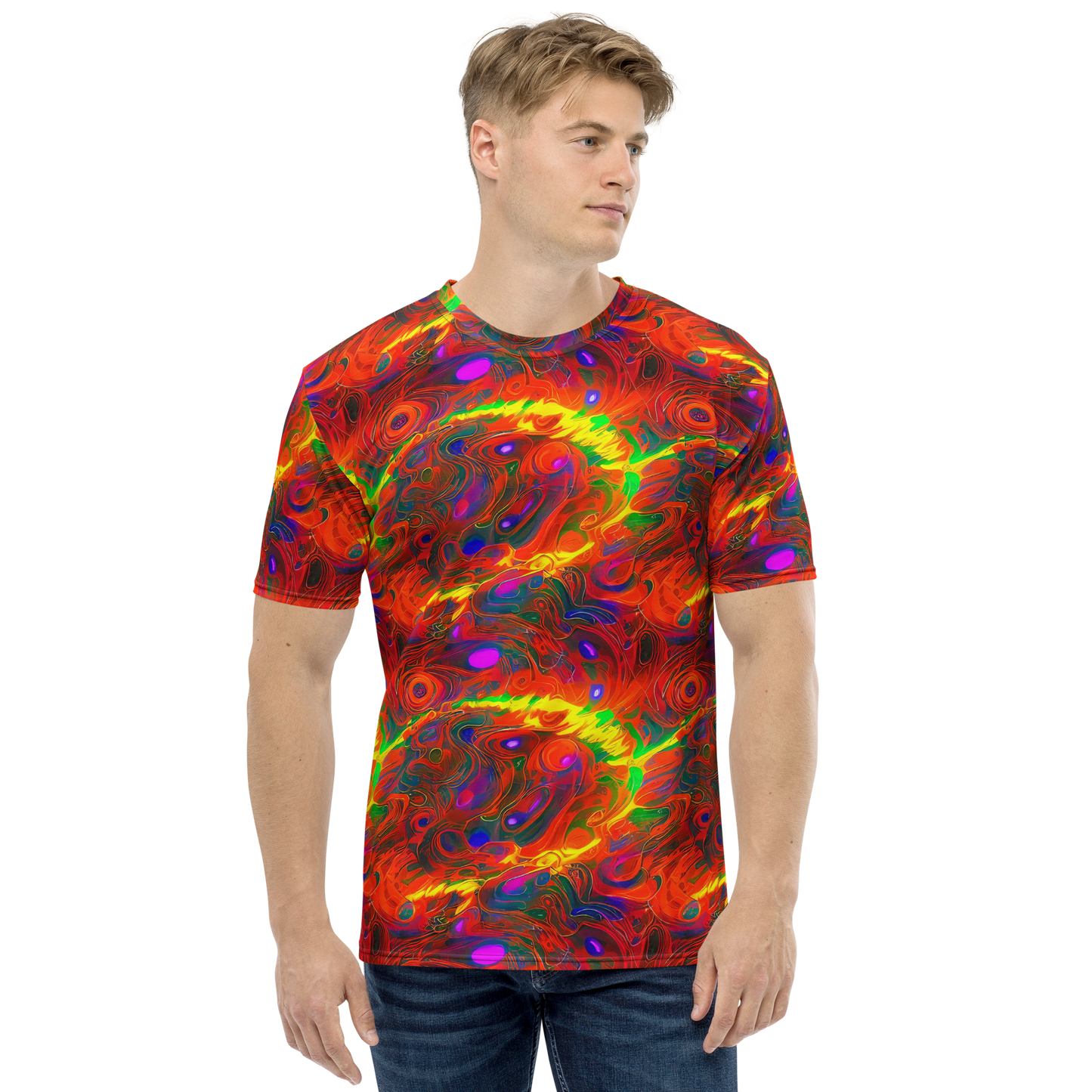 Men's Crew Neck T-Shirt - Blampied Blaze