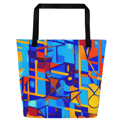 Large Tote Bag w/ Pocket - Radiant Labyrinth