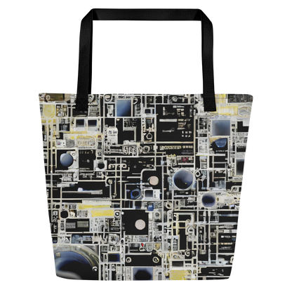 Large Tote Bag w/ Pocket - High Contrast, As A Texture, David Eugene Henry, Grace English