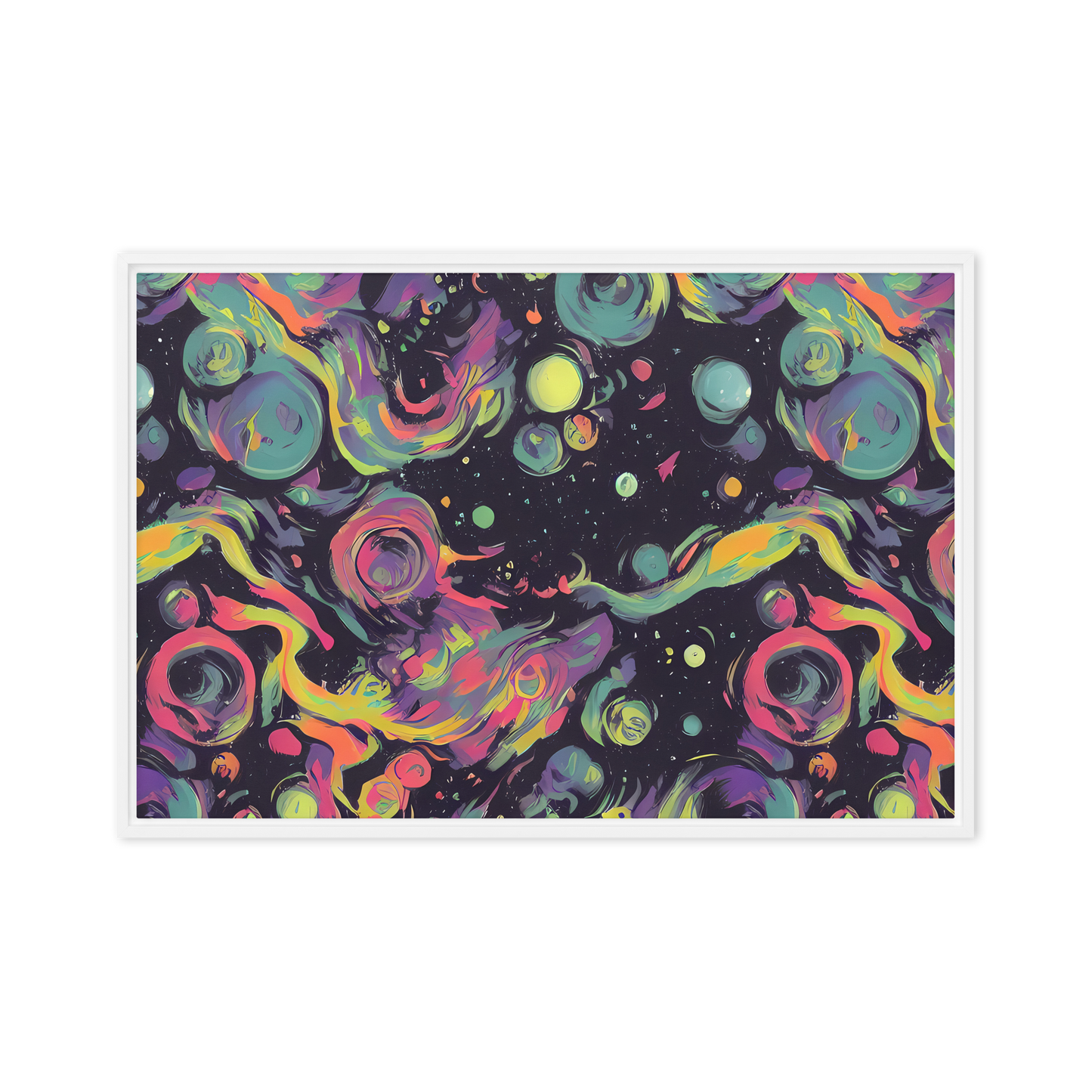 Framed Canvas - Psychedelic Drift