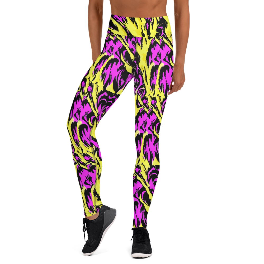 Yoga Leggings - Neon Savanna