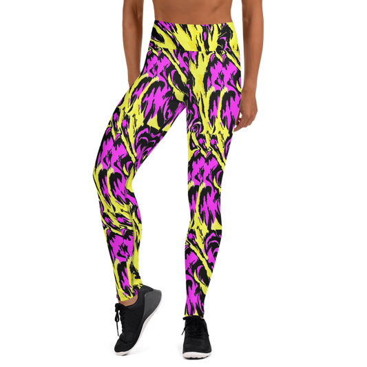 Yoga Leggings - Neon Savanna