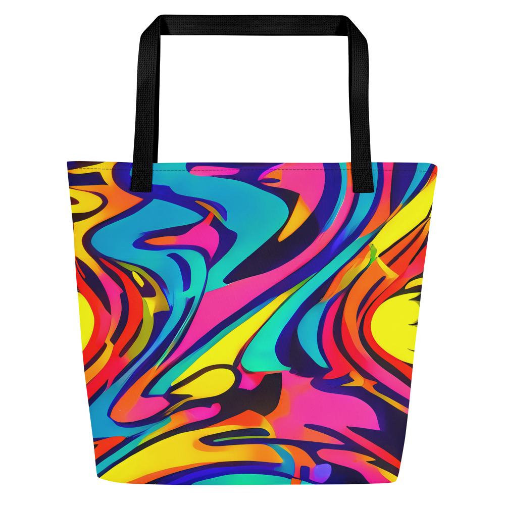 Large Tote Bag w/ Pocket - Electric Ecstasy