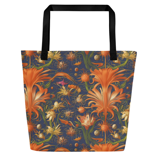 Large Tote Bag w/ Pocket - Stellar Blooms