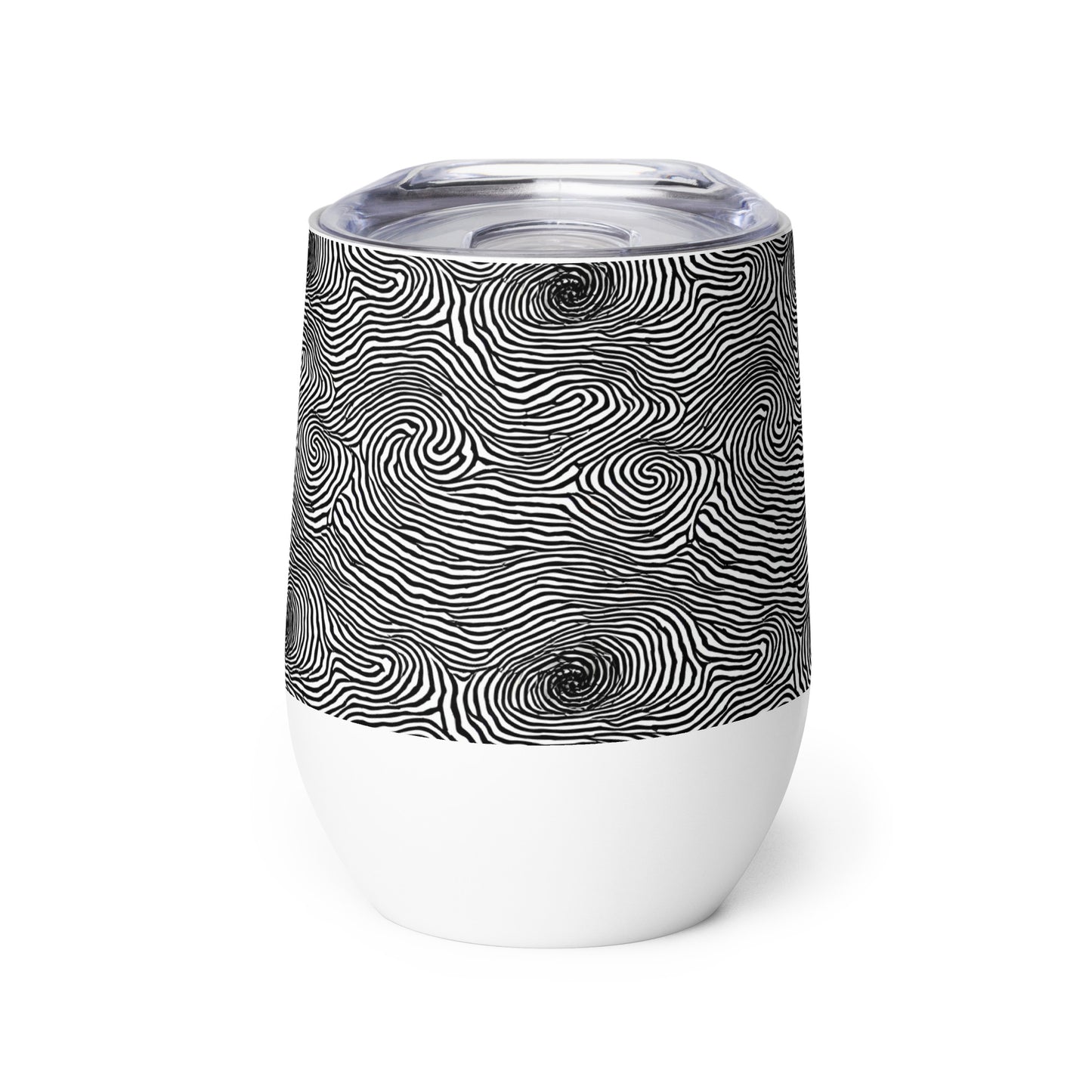 Wine Tumbler - Black And White Rhapsody