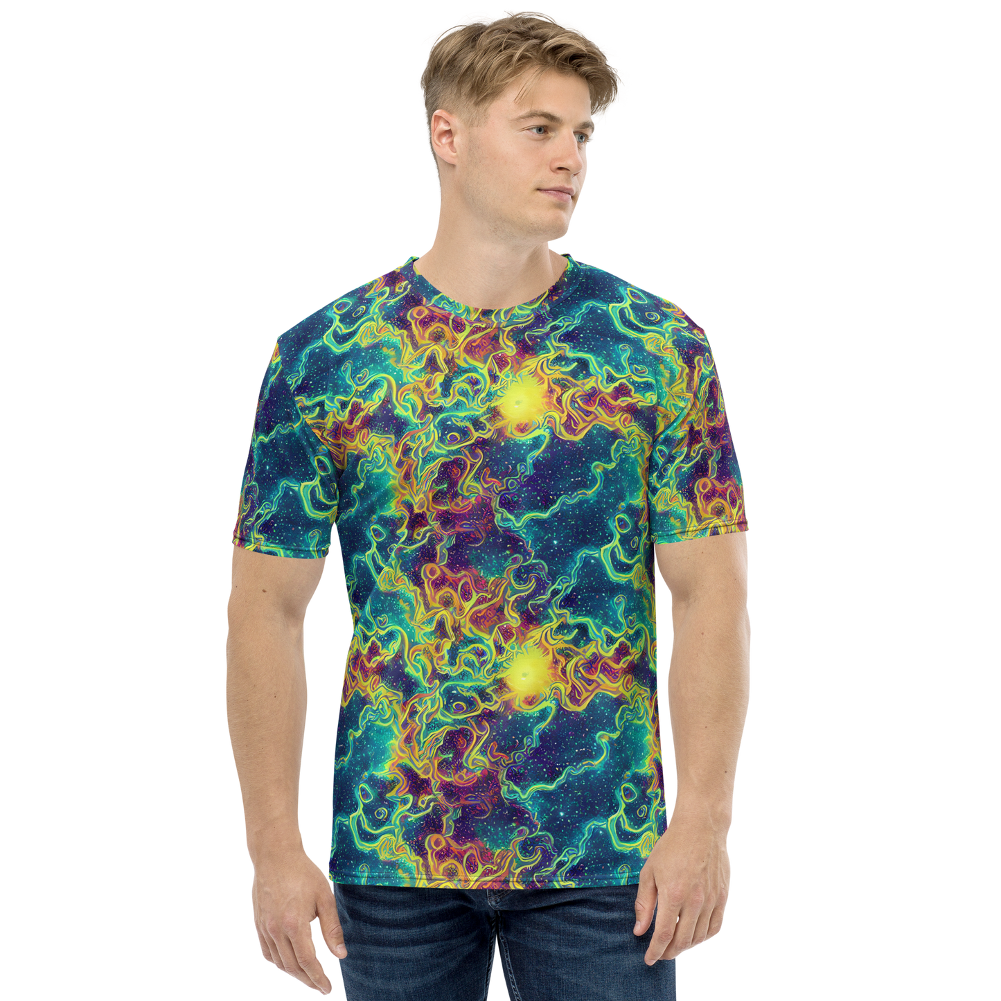 Men's Crew Neck T-Shirt - Echoed Pulses