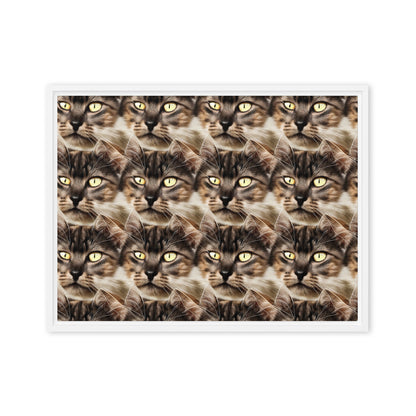 Framed Canvas (in) - Feline Reverie