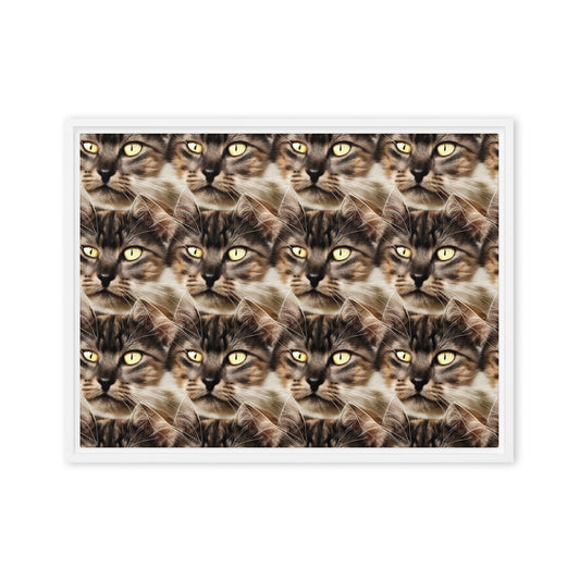 Framed Canvas (in) - Feline Reverie