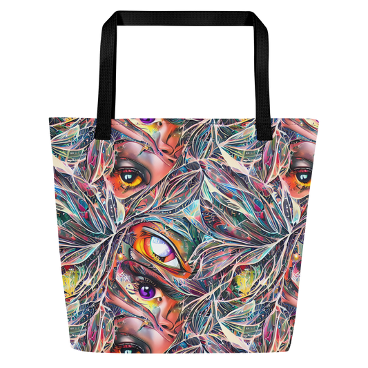 Large Tote Bag w/ Pocket - Prismatic Reverie