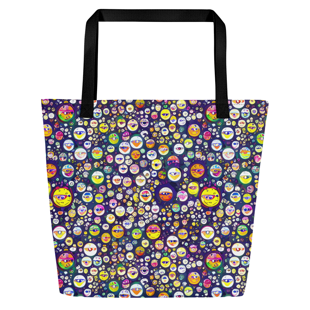 Large Tote Bag w/ Pocket - Whimsical Eyescape