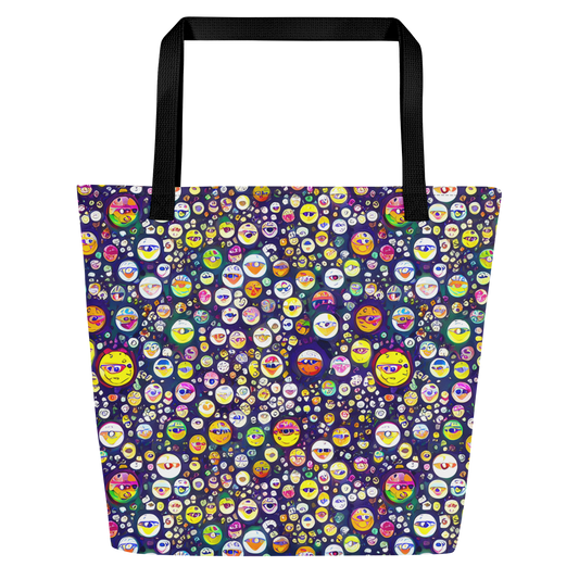 Large Tote Bag w/ Pocket - Whimsical Eyescape