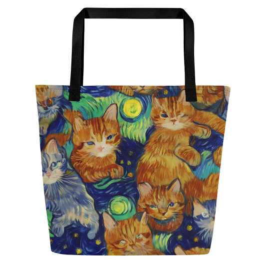 Large Tote Bag w/ Pocket - Celestial Claws