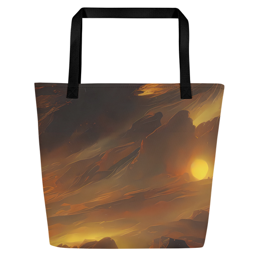 Large Tote Bag w/ Pocket - Sunset Shores