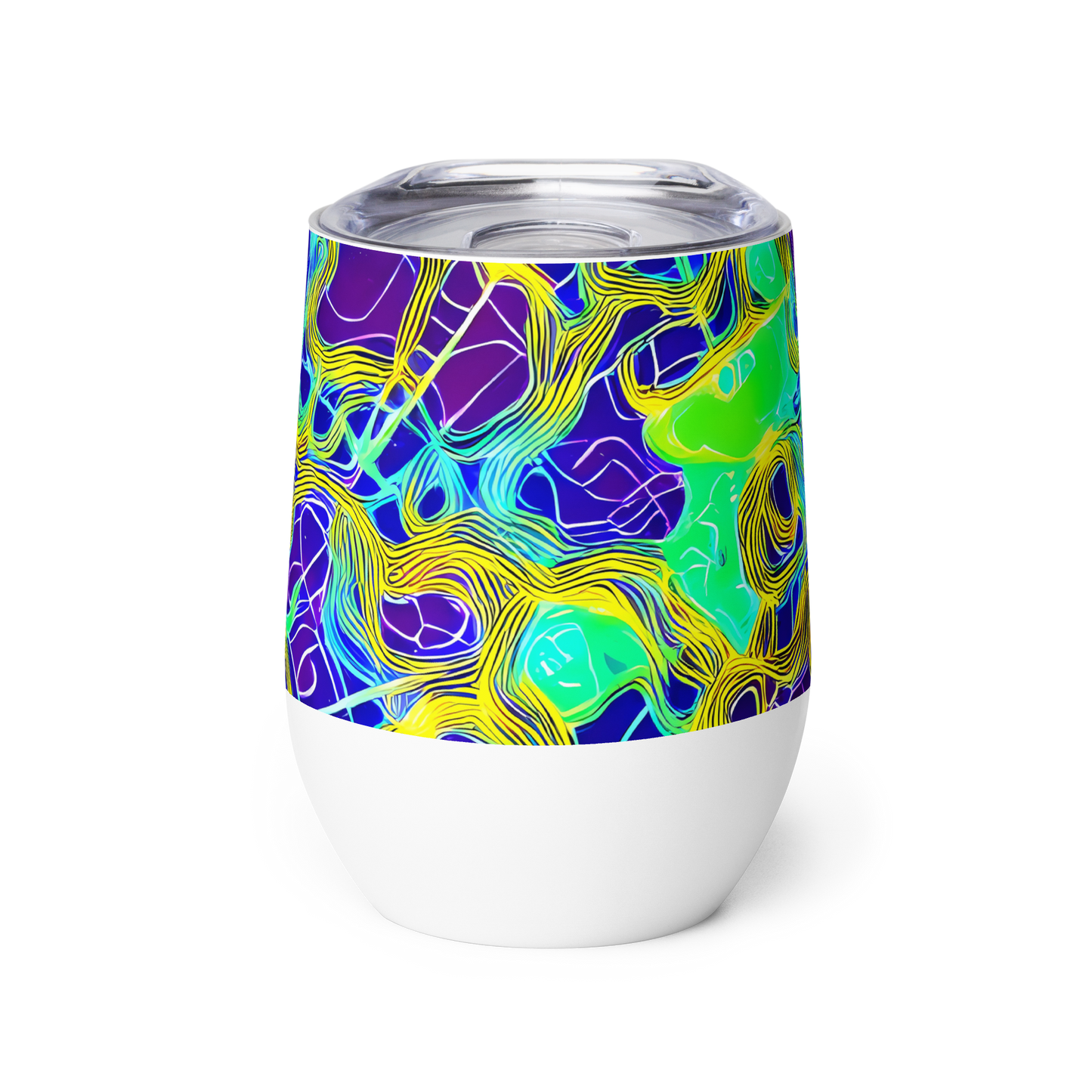 Wine Tumbler - Neon Jungle Rhapsody