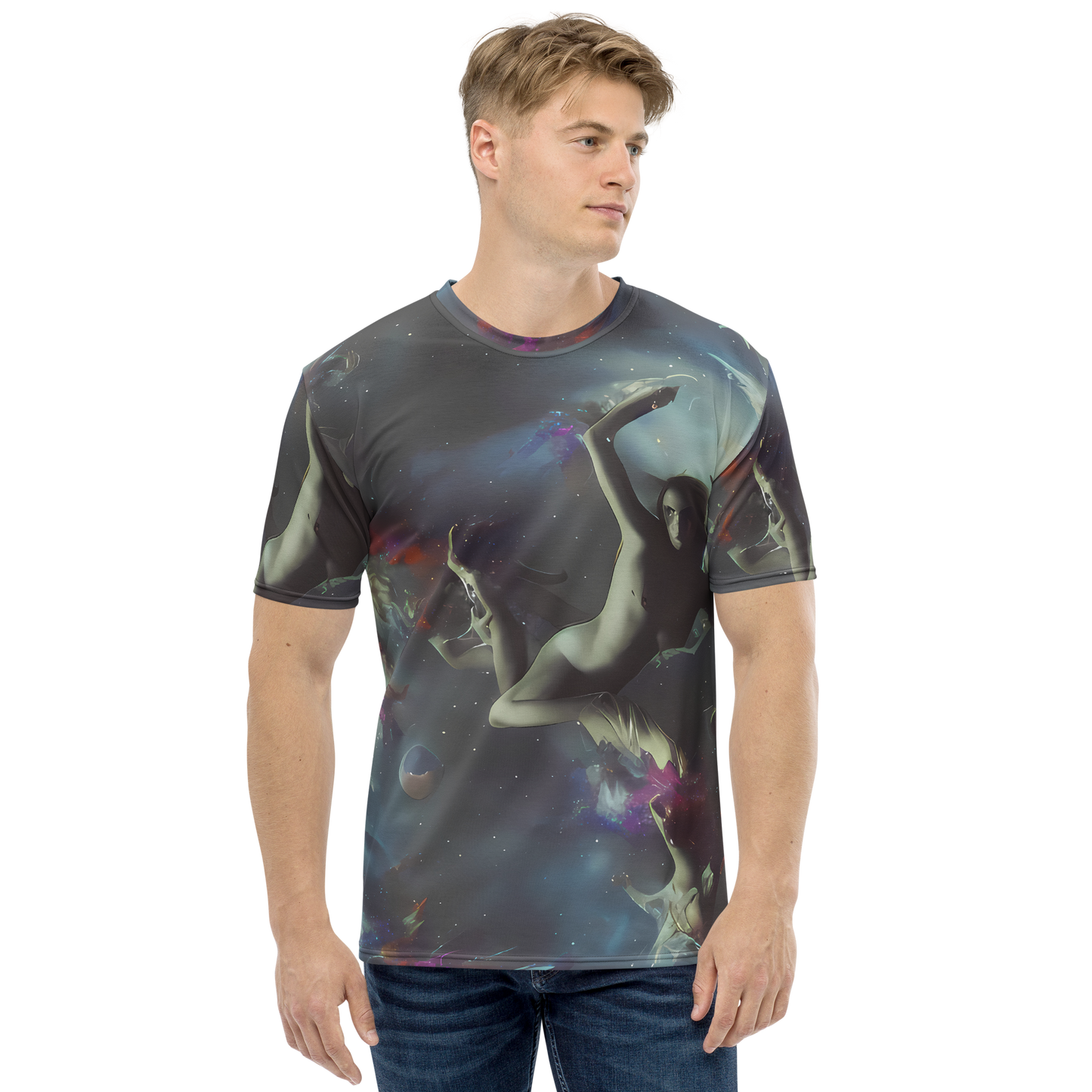 Men's Crew Neck T-Shirt - Cosmic Dancer