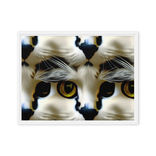 Framed Canvas (in) - Feline Fancy