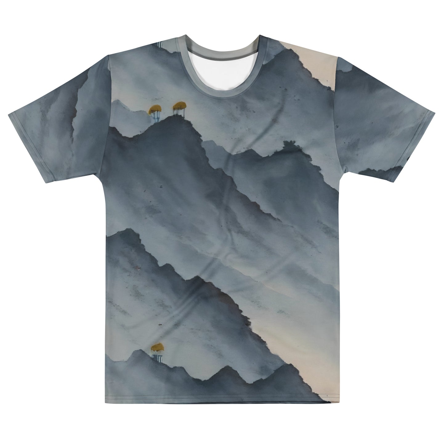 Men's Crew Neck T-Shirt - Misty Mountain Harmony