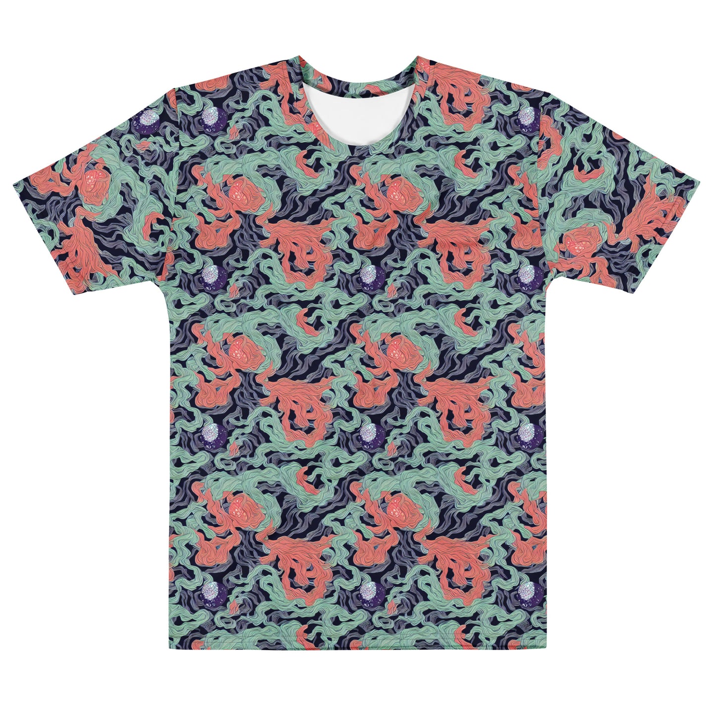 Men's Crew Neck T-Shirt - Cosmic Coral