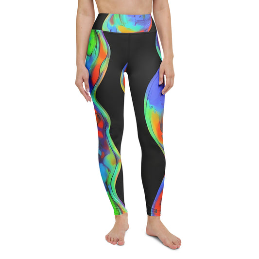 Yoga Leggings - Vibrant Vortices