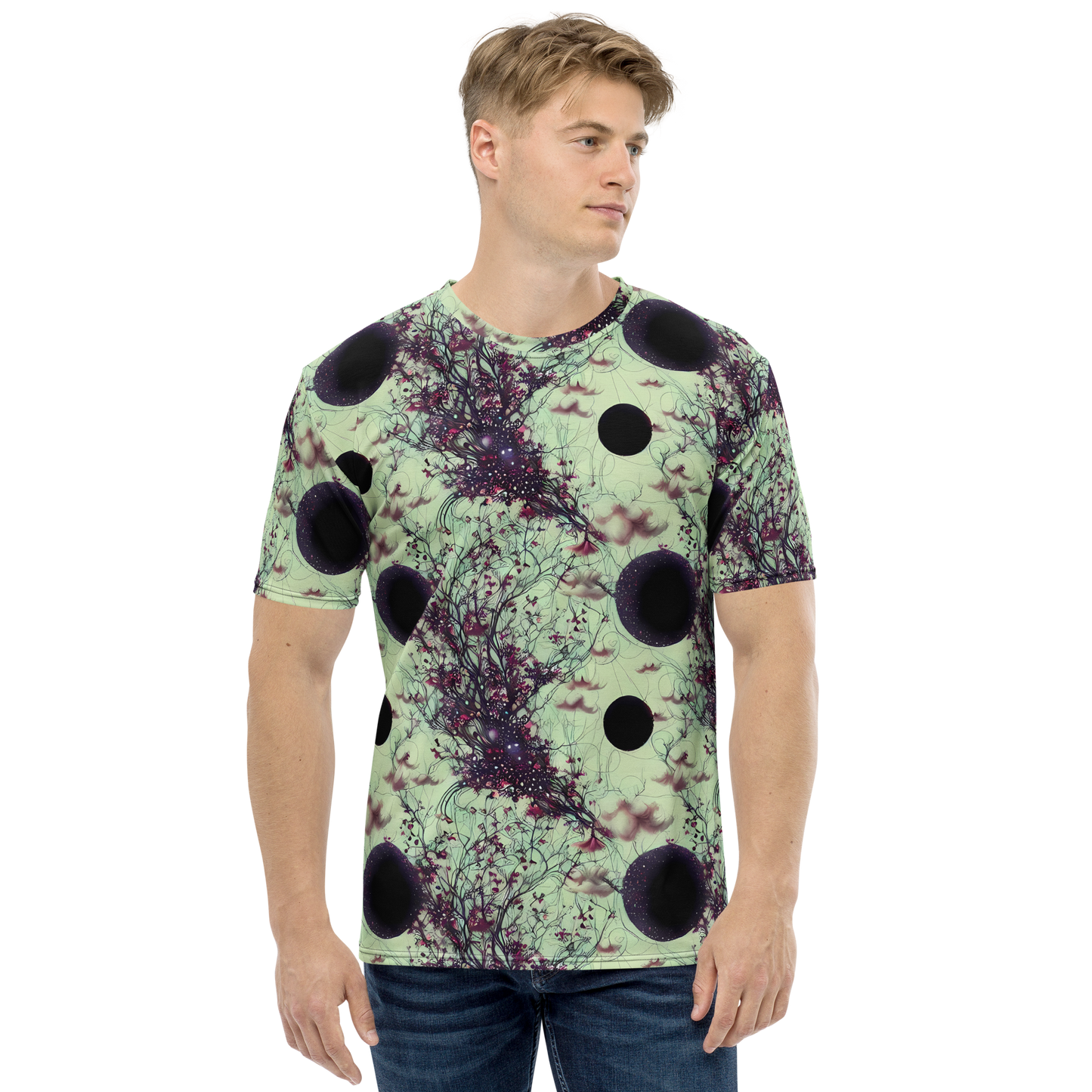 Men's Crew Neck T-Shirt - Celestial Bloom