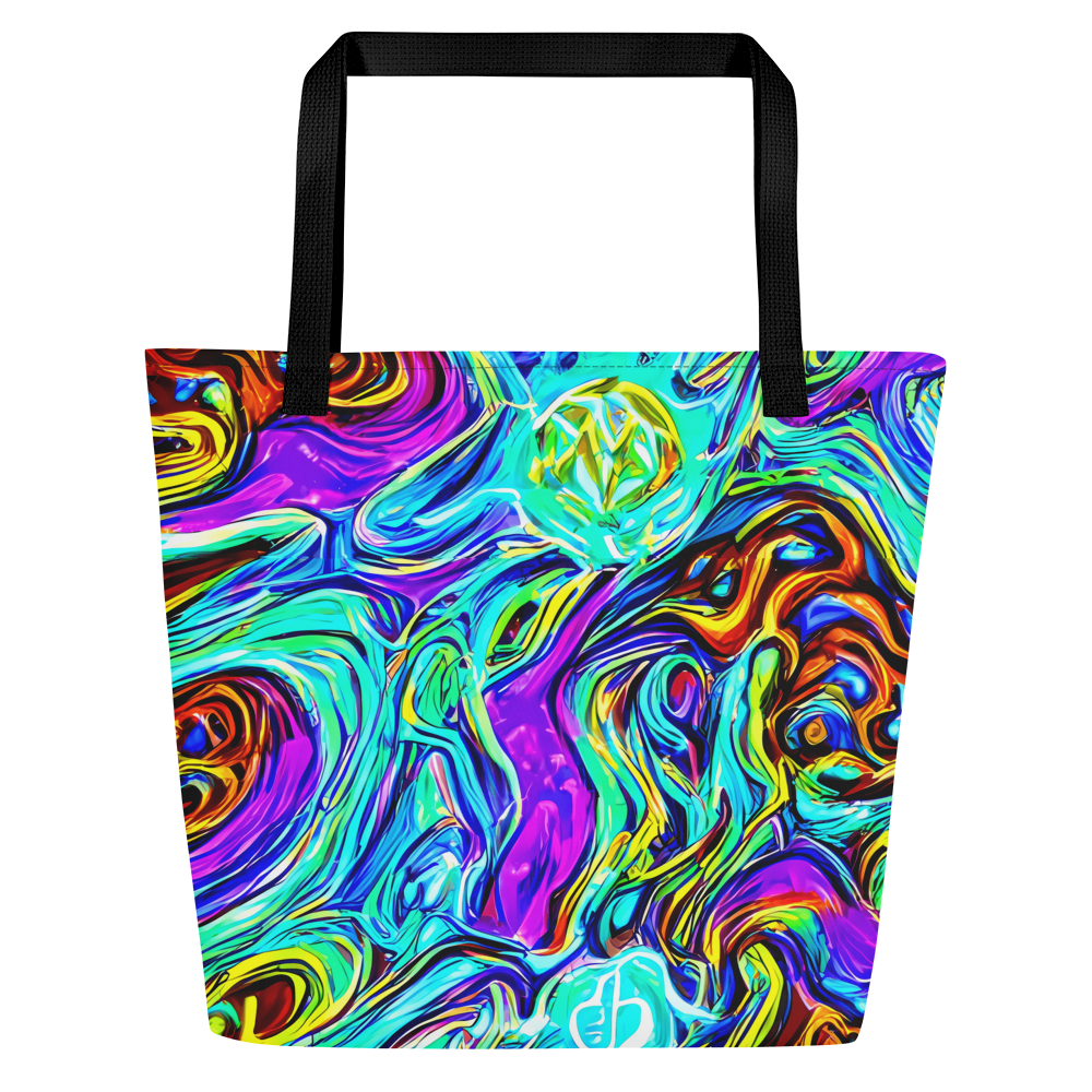 Large Tote Bag w/ Pocket - Mystic Iridescence