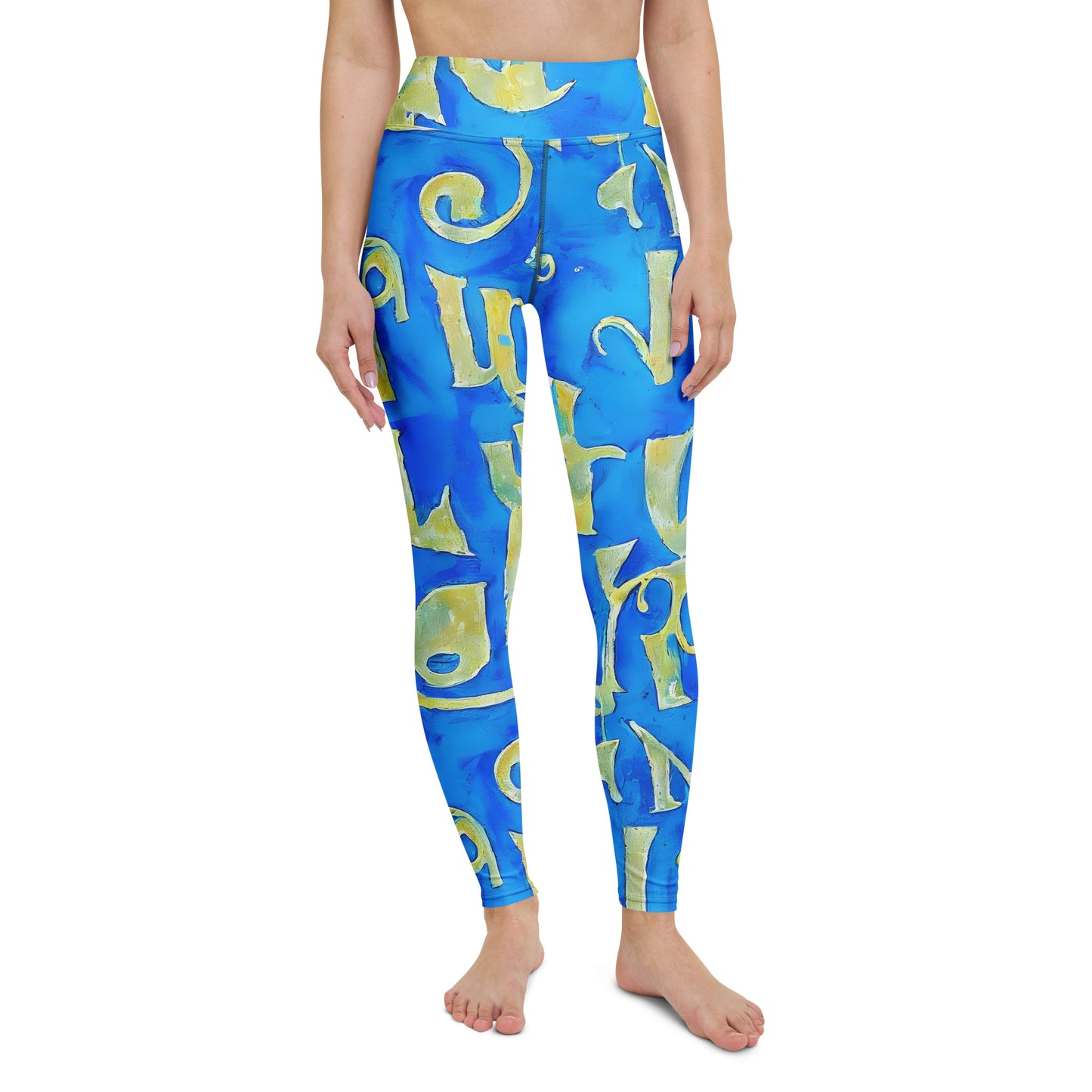 Yoga Leggings - Golden Glyphs