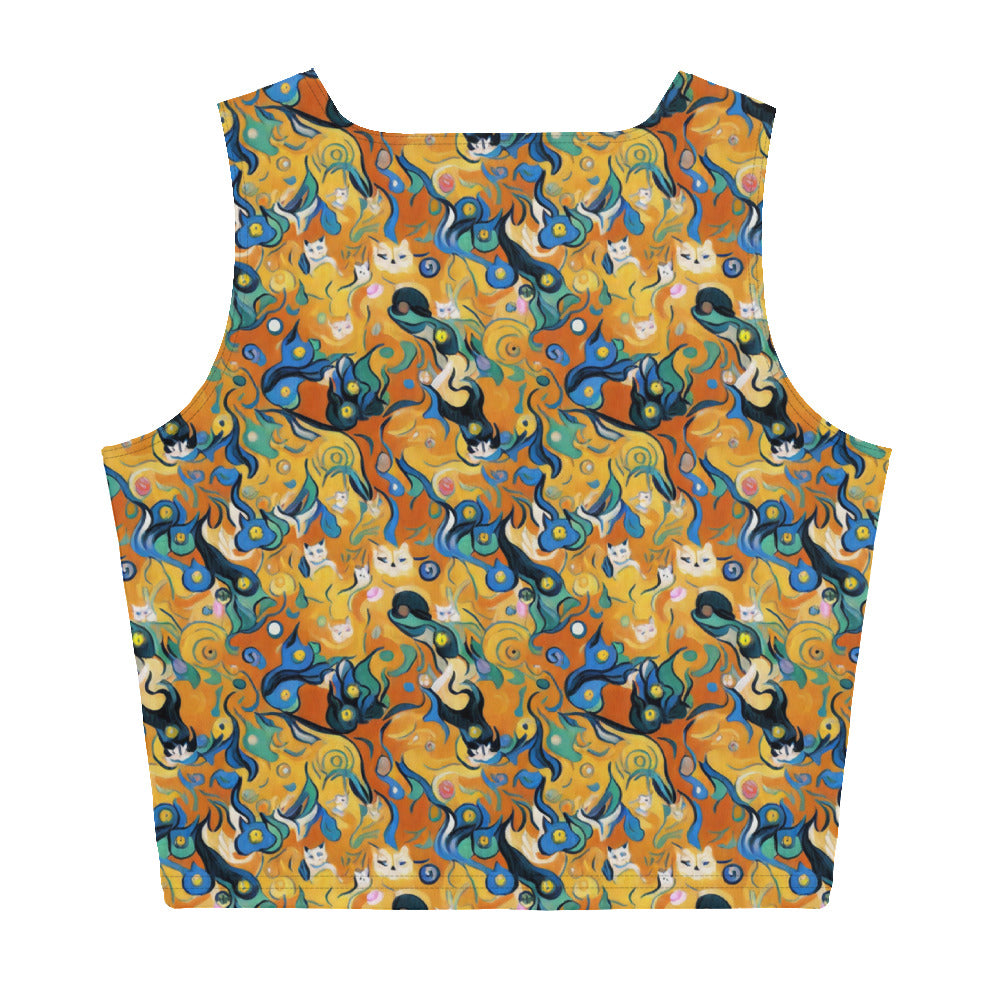 Crop Top - Whimsical Feline Dance