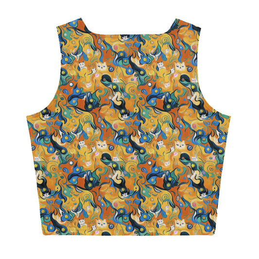 Crop Top - Whimsical Feline Dance