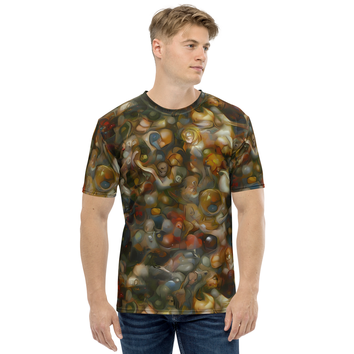 Men's Crew Neck T-Shirt - Cryptic Canvas