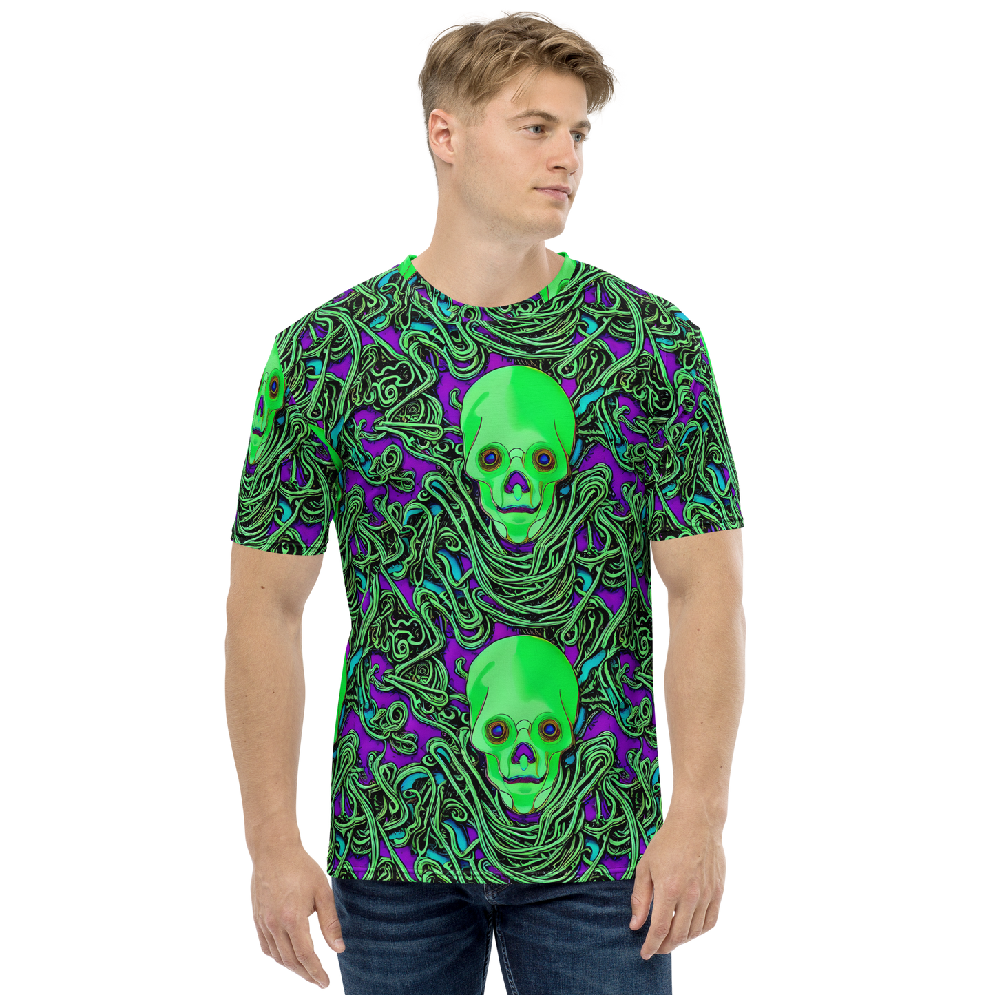 Men's Crew Neck T-Shirt - Ghostly Labyrinth