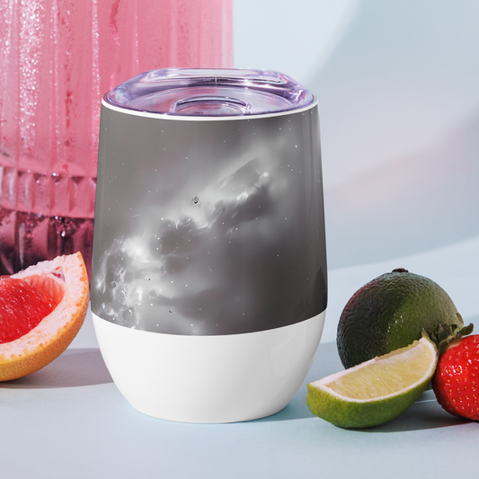 Wine Tumbler - Silver Nebula